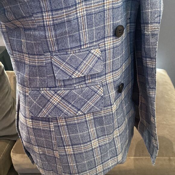 Men’s Mogu Plaid Suit Jacket and Vest Set Size 30 NWT - Picture 5 of 16